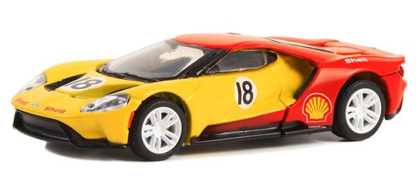 GREEN41125-E - 2019 FORD GT #18 uit de SHELL OIL Special Edition serie onder blisterverpakking - 1