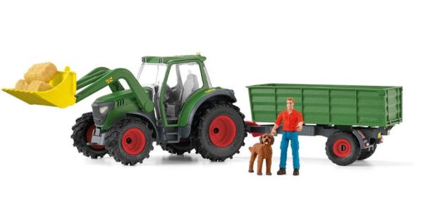 SHL42608 - Tractor met lader en trailer - 1