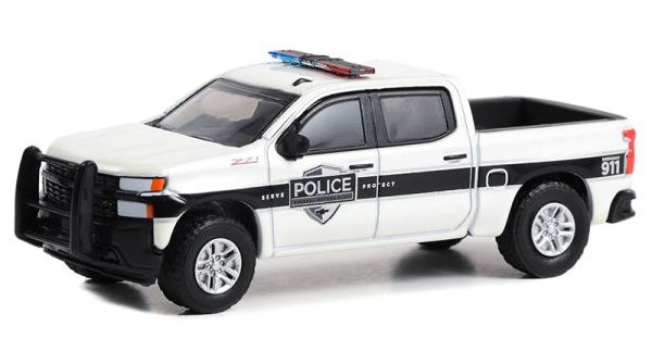 GREEN43020-F - CHEVROLET Silverado SSV 2022 General Motors Fleet Police in blisterverpakking uit de HOT PURSUIT-serie - 1