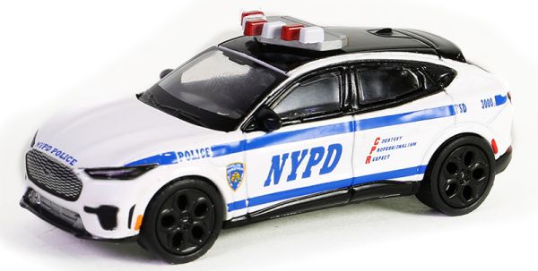 GREEN43030-F - FORD Mustang Mach-E GT 2022 New York Police in blisterverpakking uit de HOT PURSUIT serie - 1