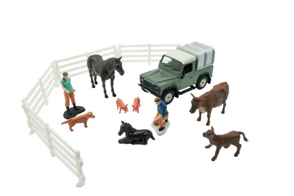 BRI43385 - LAND ROVER Dierenartsenbox met dieren - 1