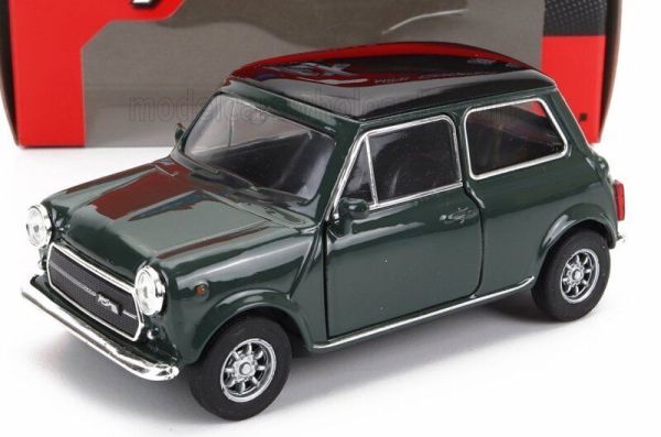 WEL43609VERT - MINI Cooper 1300 groen met zwart dak frictiemodel - 1