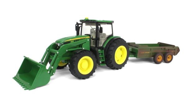 ERT45960 - JOHN DEERE 6210R met lader en 780 strooier - Vuile versie - 1