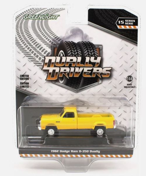 GREEN46150-B - DODGE Ram D-350 Dually 1982 geel uit de serie DUALLY DRIVERS in blisterverpakking - 1