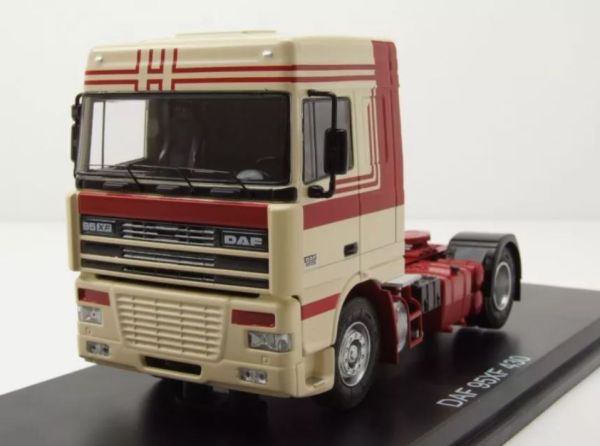 PRX47111 - DAF 95 XF 430 4x2 beige en rood - 1