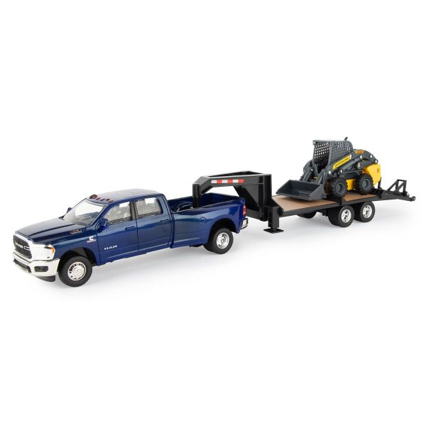 ERT47269 - DODGE ram 3500 met zwanenhalsdek en miniwiellader NEW HOLLAND L230 - 1