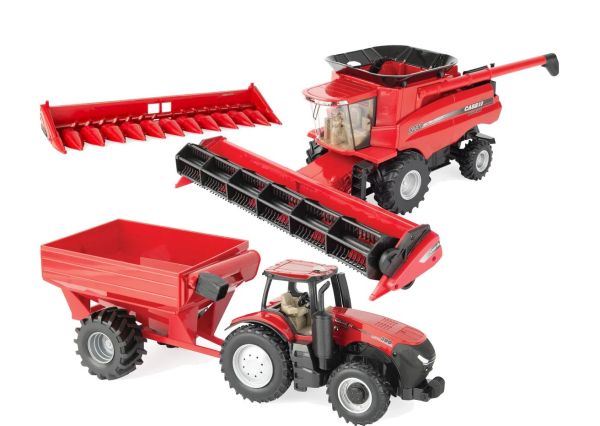 ERT47357 - CASE IH AFS 8230 oogstmachine met Magnum 380 trekker en aanhanger - 1