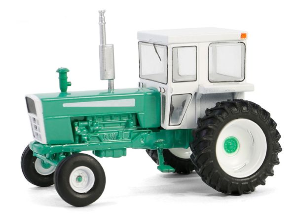 GREEN48090-A - Groene tractor met witte cabine 1973 van DOWN ON THE FARM serie 09 in blisterverpakking - 1