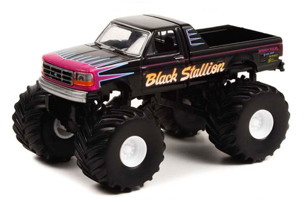 GREEN49110-E - FORD F-250 1992 Monster Truck BLACK STALLION uit de serie KINGS OF CRUNCH in blisterverpakking - 1