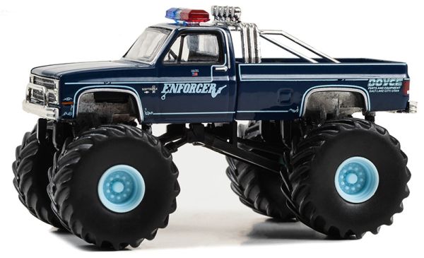 GREEN49140-C - 1987 CHEVROLET K20 Scottsdale ENFORCER uit de serie KINGS OF CRUNCH in blisterverpakking - 1