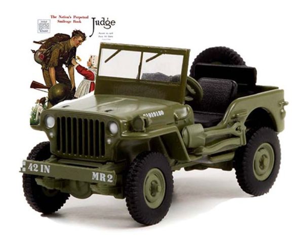 GREEN54060-A - JEEP Willis MB 1945 uit de serie NORMAN ROCKWELL onder blister - 1