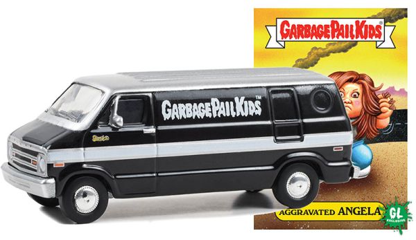 GREEN54090-F - DODGE B-100 1977 Zwart uit de serie GARBAGE PAIL KIDS in blisterverpakking - 1