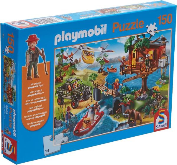 SCM56164 - 150 stukjes PLAYMOBIL Boomhut puzzel met figuurtje - 1