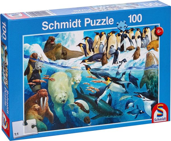 SCM56295 - 100 stukjes puzzel Dieren van de poolcirkel - 1