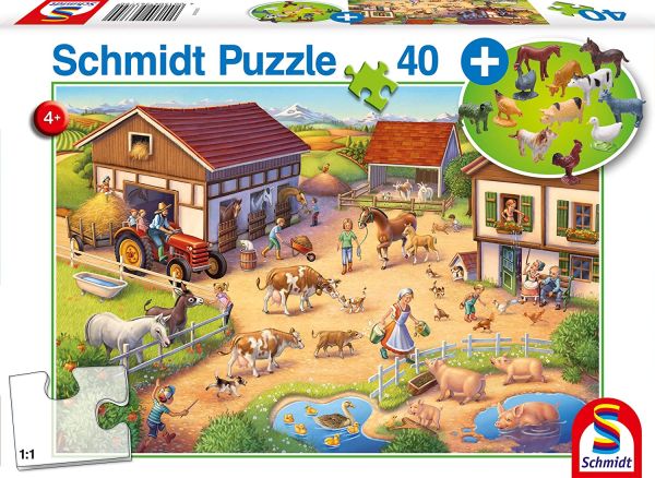 SCM56379 - 40 stuks puzzel Happy farm met dieren - 1