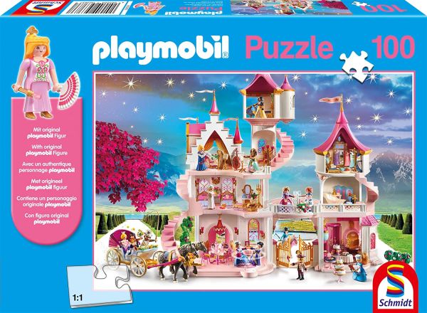 SCM56383 - Playmobil Prinsessenkasteel 100 stukjes puzzel met figuur - 1