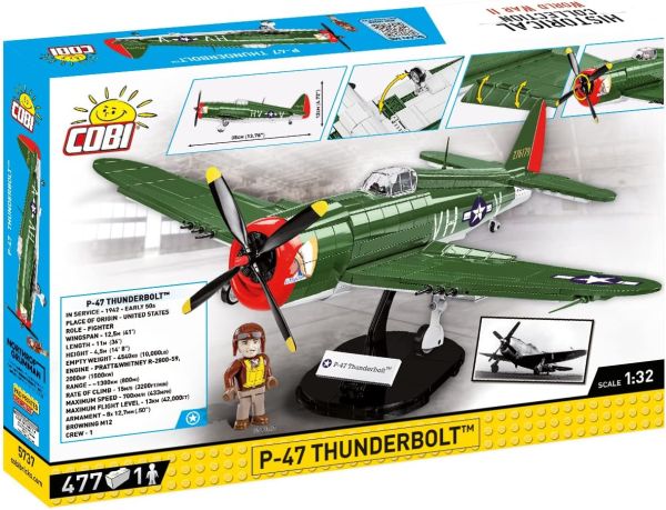 COB5737 - P-47 THUNDERBOLT Militaire vliegtuigen - 477 onderdelen - 1