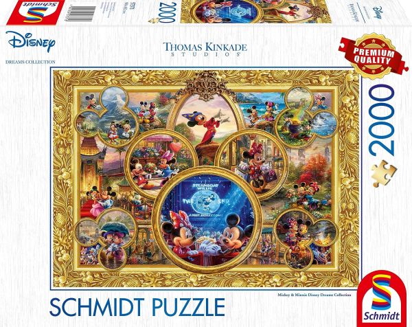 SCM57371 - Thomas Kinkade 2000 stukjes puzzel - Mickey en Minnie - 1