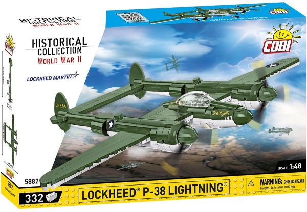 COB5882 - Militaire Vliegtuigen Lockheed P-38 Lightning - 332 Onderdelen - 1