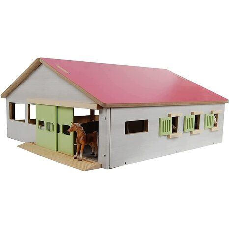 KID610271 - Afmetingen gebouw 62x54x26.5cm - Stabiel met 3 dozen en overdekte arena  - 1