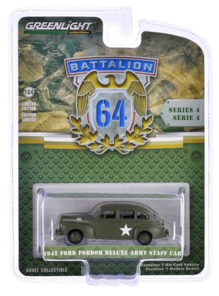 GREEN61040-A - FORD Fordor Deluxe Army Staff 1942 uit de serie BATTALION 64 in blisterverpakking - 1