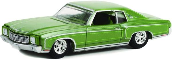 GREEN63030-D - CHEVROLET Monte Carlo 1970 California Lowriders metallic groen verkocht onder blisterverpakking - 1