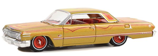 GREEN63050-C - CHEVROLET Impala SS 1963 Goud uit de CALIFORNIA LOWRIDERS serie in blisterverpakking - 1