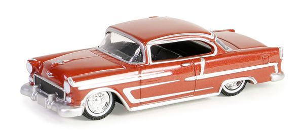 GREEN63060-B - CHEVROLET Bel Air 1955 rood CALIFORNIA LOWRIDERS in blisterverpakking - 1