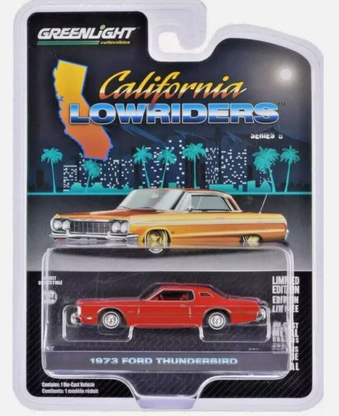 GREEN63070-E - FOD Thunderbird 1973 rood uit de CALIFORNIA LOWRIDERS reeks in blisterverpakking - 1