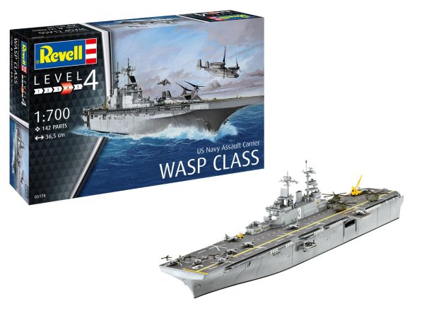 REV65178 - Aanvalsschip USS WASP KLASSE met verf in elkaar te zetten - 1