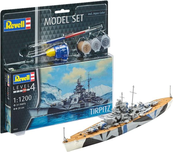 REV65822 - MODEL SET - TIRPITZ Boot met verf om in elkaar te zetten - 1