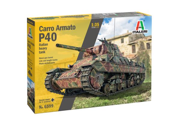 ITA6599 - Carro Armato P40 militaire tank om te monteren en te schilderen - 1