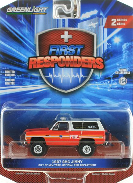 GREEN67060-A - GMC Jimmy 1987 - New York Fire Department uit de FIRST RESPONDERS serie in blisterverpakking - 1