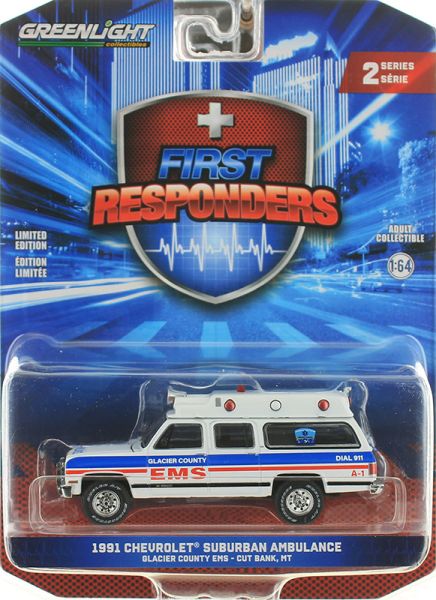 GREEN67060-B - CHEVROLET Suburban 1991 Montana Ambulance uit de FIRST RESPONDERS serie in blisterverpakking - 1