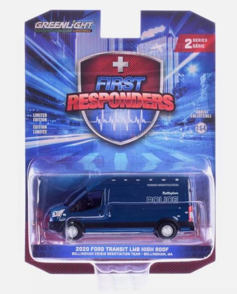 GREEN67060-D - FORD Transit LWB 2020 Police Washington uit de FIRST RESPONDERS serie in blisterverpakking - 1