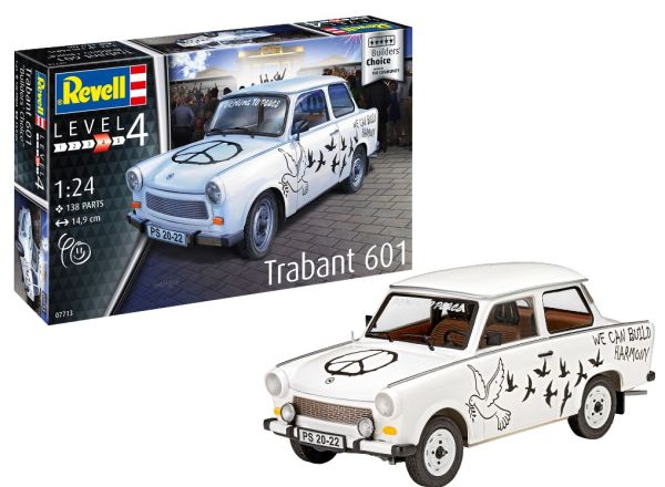 REV67713 - Trabant 601S in elkaar te zetten en te schilderen met accessoires - 1