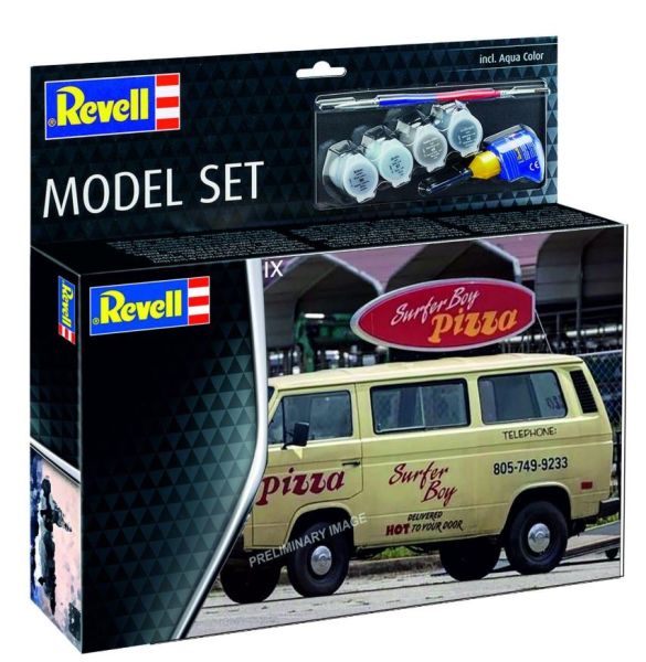 REV67725 - MODEL SET - VOLKSWAGEN Type 3 Surfer Boy STRANGER THINGS met verf om in elkaar te zetten - 1