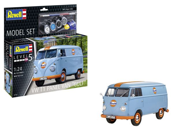 REV67726 - MODEL SET VOLKSWAGEN Type 1 bestelwagen GULF met verf om te monteren - 1