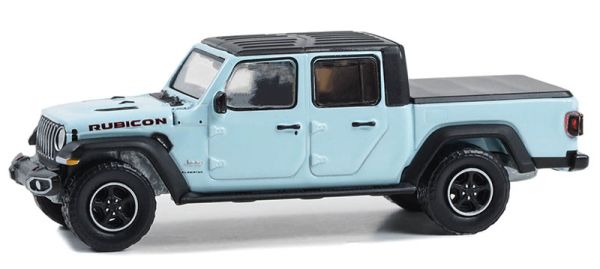 GREEN68040-E - JEEP Gladiator Overland 2023 blauw uit de serie SHOWROOM FLOOR in blisterverpakking - 1