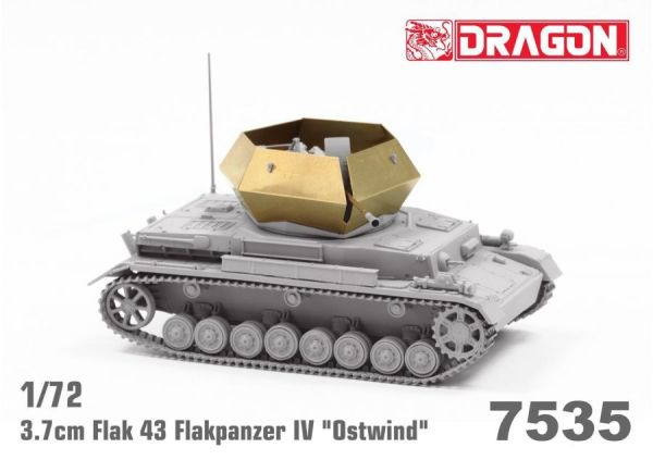 DRA7535 - FLAKPANZER IV Ostwind 3,7cm FlaK luchtafweer tank om in elkaar te zetten en te schilderen - 1