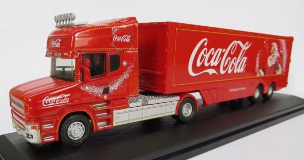 OXF76TCAB004CC - SCANIA T CAB 4x2 met aanhangwagen 2 assen COCA-COLA Noël - 1