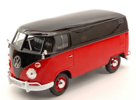 MMX79342ROUGE - VOLKSWAGEN Type 2 T1 bestelwagen 1959 Zwart en rood - 1