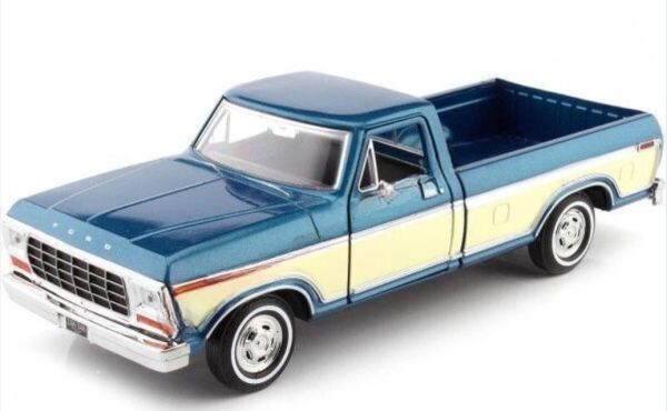 MMX79346BLEU - FORD F-150 Custom 1979 blauw en beige - 1