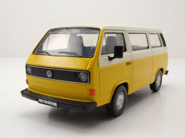 MMX79376JAUNE - Autobus VOLKSWAGEN Tipo 2 T3 giallo e beige - 1