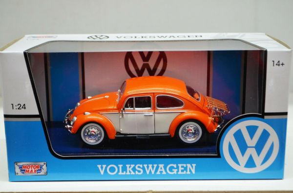 MMX79558OR - VOLKSWAGEN Kever met oranje en beige bagagerek - 1