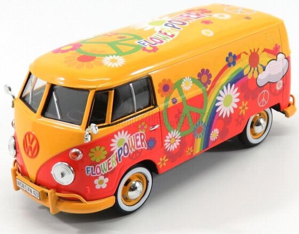 MMX79563ORANGE - VOLKSWAGEN Type 2 T1 bestelwagen Flower Power oranje - 1