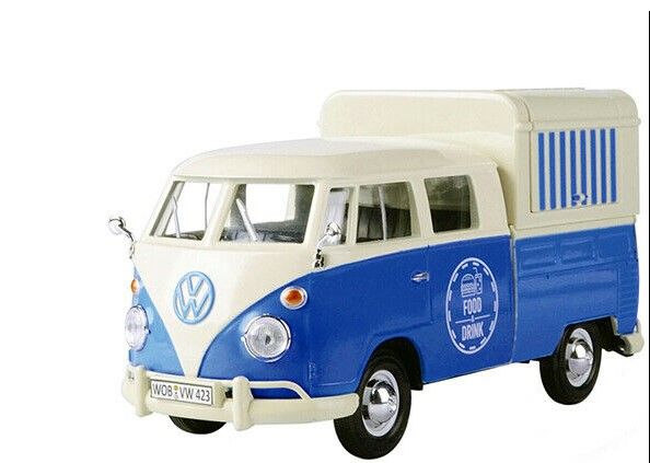 MMX79576 - VOLKSWAGEN Tl Type 2 Voedseltruck Blauw en wit - 1