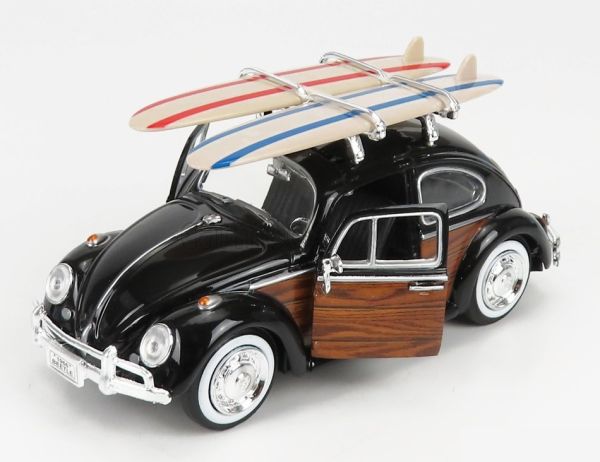 MMX79591 - VOLKSWAGEN Kever 1966 Zwart met surfplank - 1