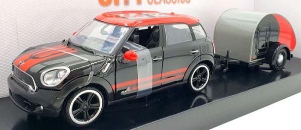 MMX79762 - MINI COOPER Countryman S met rode en zwarte T-caravan - 1