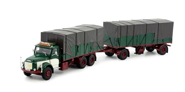 TEK81340 - VOLVO N88 6x4 bakwagen met 2-assige aanhangwagen BILSPEDITION - 1